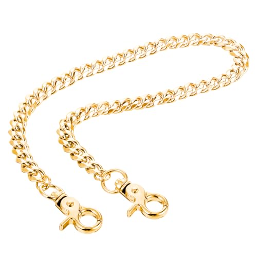 InnoHHustle Hip Pop Pants Chain Belt for Men Women Metal Wallet Keychain Heavy Duty Punk Gothic Pocket Jeans Trouser Chain Belt for Women Girls Keychain Wallet Pants Boots Accessories Gold