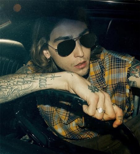 GIFIORE Oversized Polarized Aviator Sunglasses for Women Men,Classic Big Black Gold Metal Frame Pilot Shades2