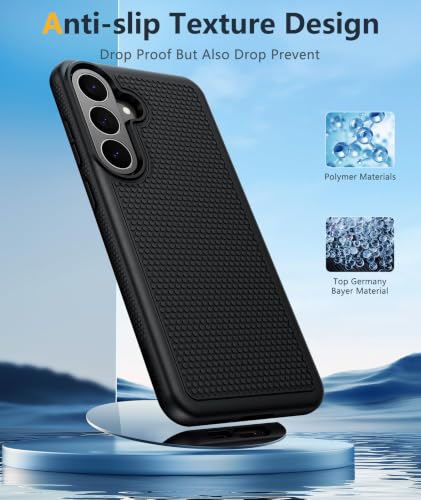 Image of FNTCASE for Samsung Galaxy S26-FE Case: Non Slip TPU Military Grade Black