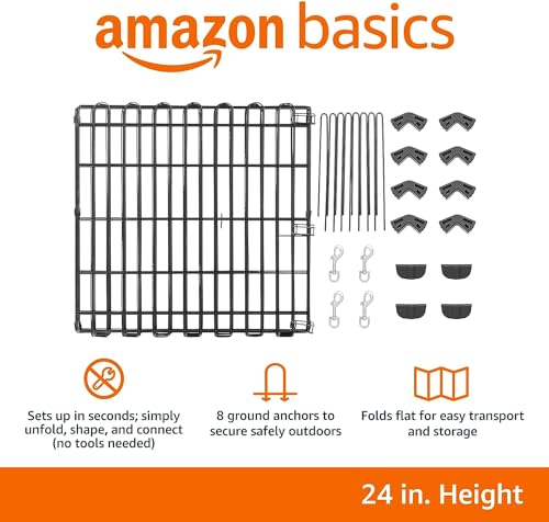 Amazon Basics YE128061B-24-2 Foldable Metal Exercise Pet Play Pen thumb #4