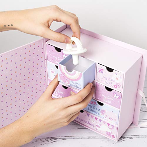 Baby Milestone Keepsake Storage Box: Track Treasured Memories - I Love You Cats