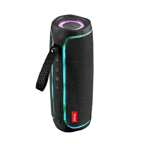 TECIGO Portable Bluetooth Speakers Outdoor Portable Bluetooth Speaker，10 Hours of