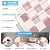 Art3d 10-Pack Heavy-Duty Peel and Stick Backsplash, 12x12 Inch Self-Adhesive Wall Tile Stick on Kitchen Countertop, Pink & Warm White