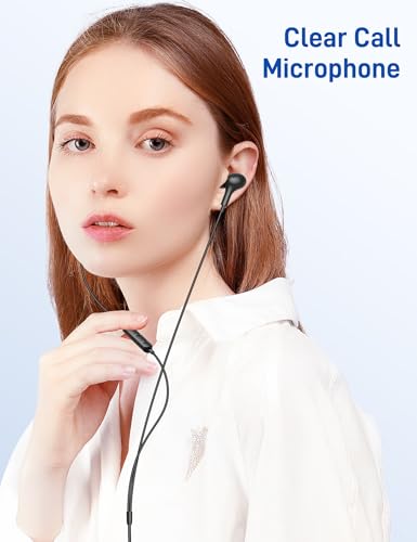 Image of iMangoo for Apple MFi-Certified Headphones for Lightning Wired Earbuds Magnetic Ear Buds with HiFi Bass,3 Ear Tips Mic Corded Earphones for Gym, Commuting for iPhone 14 Plus 13 12 11 Pro Max Black