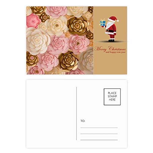 Cartes postales de Père Noël marron pour décorer vos cadeaux et table de fête