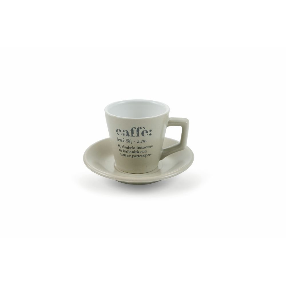 Villa D'Este Victionary Kaffeetassen-Set Porzellan Kaffeebecher mit Untertasse und Aufsteller