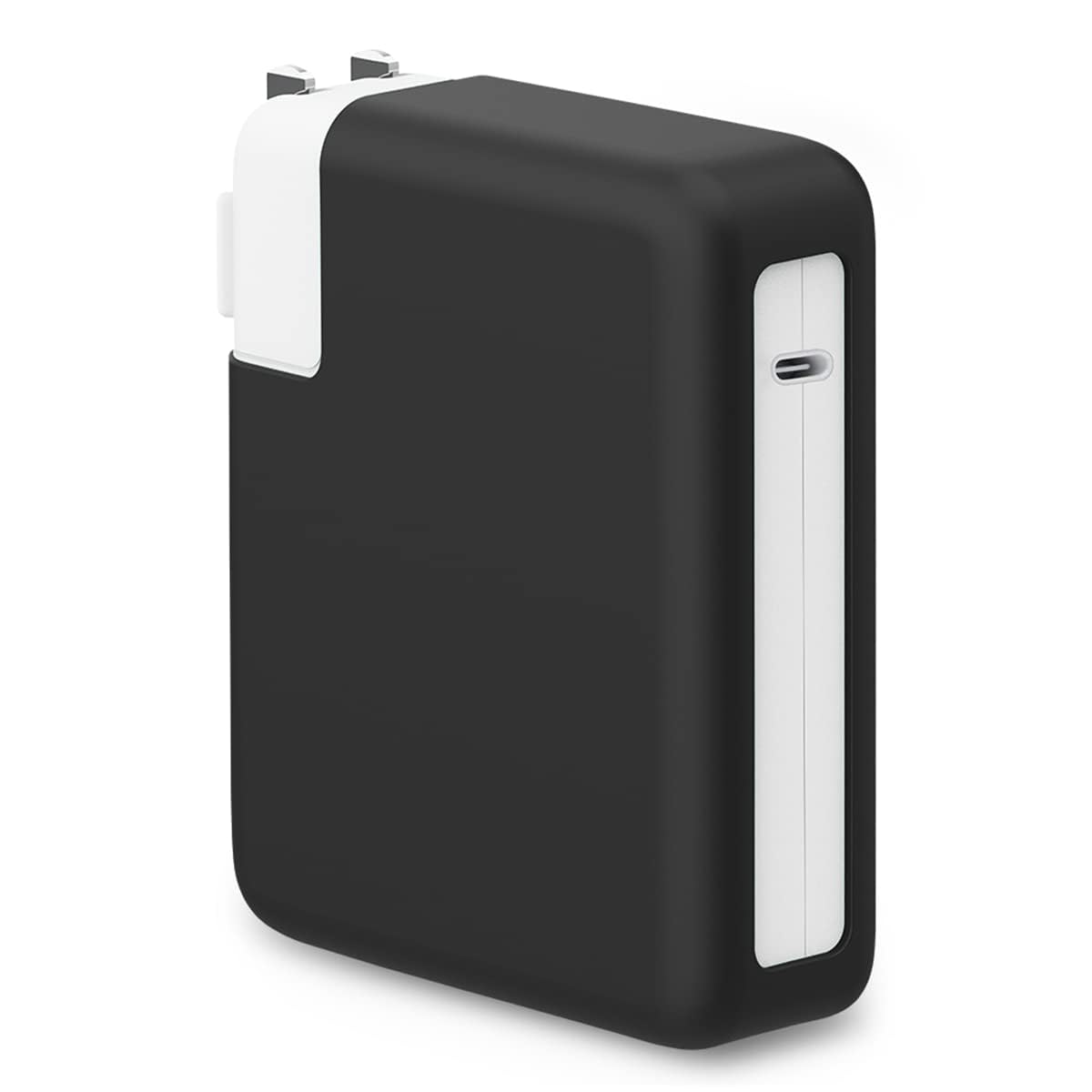eWINNER Soft Silicone Protective Case Cover for MacBook Pro 16 inch 2024-2021 Pro M3 M2 M1 140W USB-C Laptop Charger Power Adapter Scratch Proof Anti-Fall Shockproof Skin Sleeve Accessories (Black) Black 140W