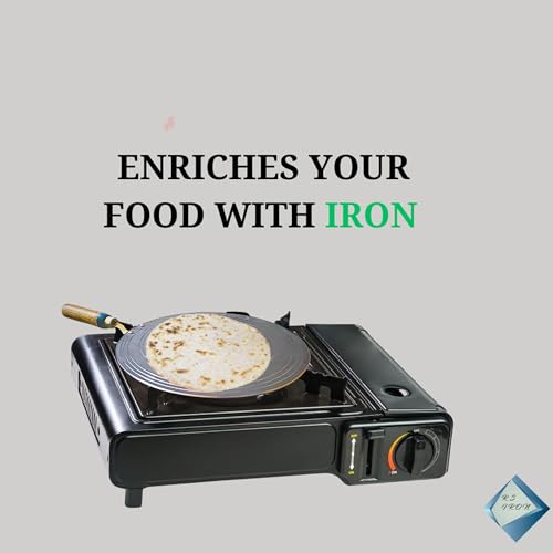 Image of Heavy Duty Iron Roti Jali Grill Jali Roaster Papad Jali Wooden Handle Durable Roaster Kitchen Tool Roti Tawa Pack of 1