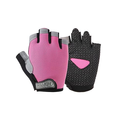 ZKGYUS Guantes para Gimnasio Mujer, Entrenamiento Fitness, Pesas (Rosa)