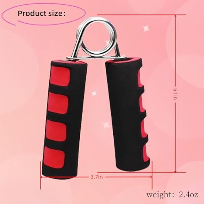 Grip Strengthener Set - 2 Soft Foam Hand Exercisers for Arthritis Relief, Carpal Tunnel & Strength Training | Portable Hand Grip for Men/Women, Home/Office/Travel | Rehab, Tendonitis, Stress Relief