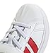 adidas, Streetalk Elastic Lace Shoes (Little Kid), White/Better Scarlet/Black, 1, Wide