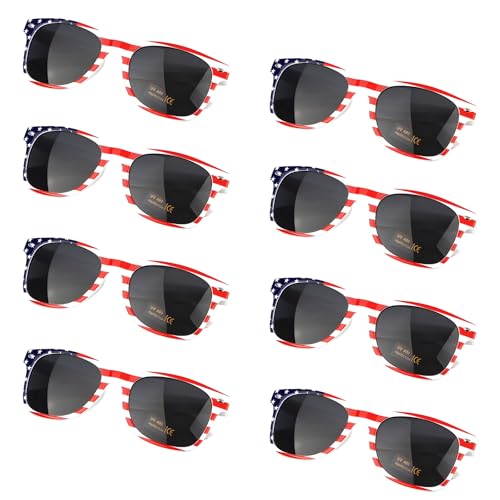 American Flag Sunglasses – Patriotic Shades for July 4th, Memorial Day, Independence Day, Parades & USA-Themed Parties