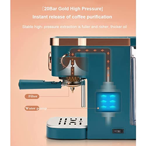 koffiezetapparaat, semi-automatische stoom melkopschuimer, huishoudelijke mini stoom fancy melkopschuimer 1.2L watertank; - Image 4