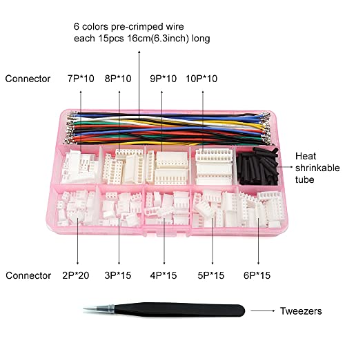Kit de conectores XH 2.54mm con cables pre-crimpados miniatura 2