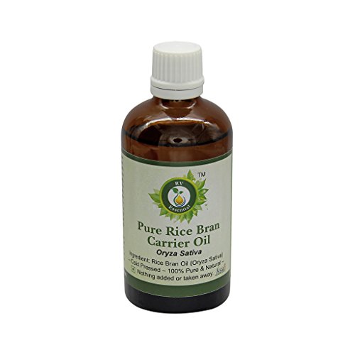 Image of R V Essential Pure Rice Bran Carrier Oil 100ml- Oryza Sativa (100% Pure and Natural Cold Pressed)
