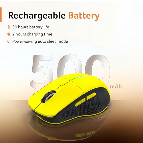 Image of Acer Prism Dual Mode Wireless Mouse I 2.4G + Bluetooth I Silent Click I 3200 DPI (800-1200-2400-3200) I Rechargeable 500mAh I RGB LED I 6 Buttons I Lightweight 87g I Ergonomic Design for Laptop PC Mac