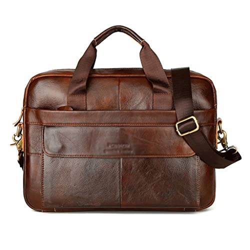 Vintage Canvas Leather Messenger Bag School Shoulder Bag Business Briefcase Satchel