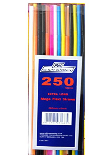 RY Multicolore extra lungo Flexi Straws 11 - 4 x