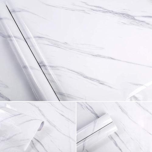 Marble Contact Paper 24'' X 79'' Granite Self-Adhesive Roll Thick Waterproof PVC Practical for Countertop Cabinet Furniture