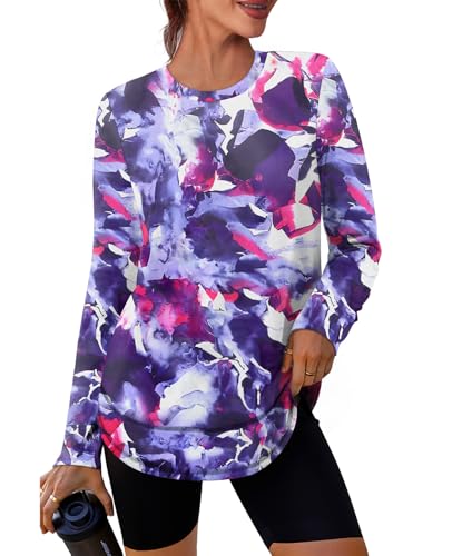 Image of XIEERDUO Women's Workout Tops Long Sleeve Shirts Sun Protection UPF 50+ Quick Dry Shirts for Hiking Running S-3XL