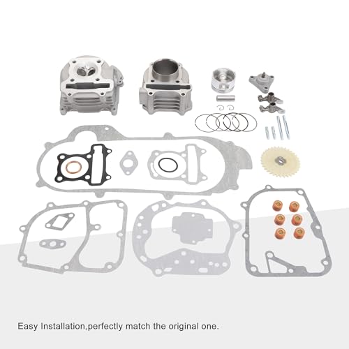 GOOFIT Big Bore Zylinder Kit Ersatz für GY6 50cc 139QMB Racing Scooter Parts 50mm Bore
