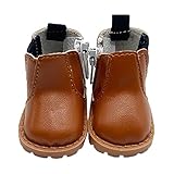 niannyyhouse Leather Shoes Length 5.5cm Suitable for 1/6 BJD 8in 20cm Plush Doll (Brown)
