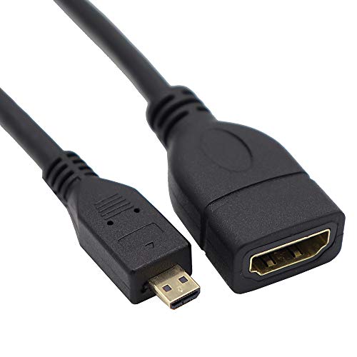 ViViSun�n�C�X�s�[�hHDMI(���X)to Micro HDMI(�I�X) �X�O°�k�^ �}�C�N��HDMI�ϊ��P�[�u�� �^�C�vD to �^�C�vA �����b�L�R�l�N�^���� �c (�X�g���[�g)