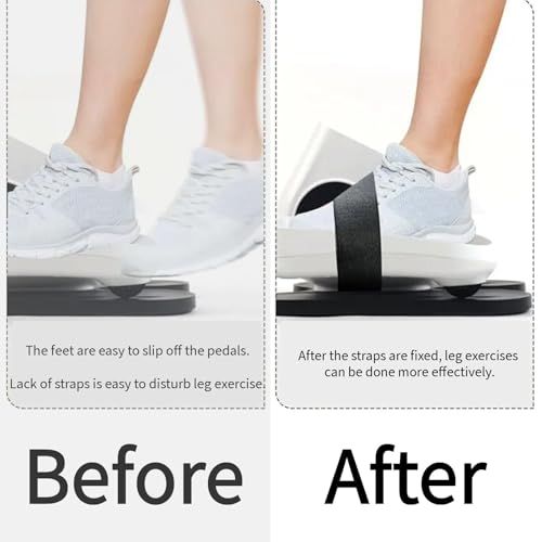 Image of Leg Exerciser Traction Straps, Under Desk Elliptical Pedal Band for Seniors, Secure & Stability for Electric Ellipse Equipment