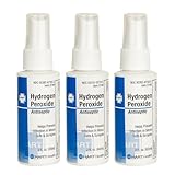 (3 Pack) Hydrogen Peroxide - First Aid Antiseptic Topical Solution - Spray Bottle, 2 Fl. Oz Convenient Pump Spray Bottle