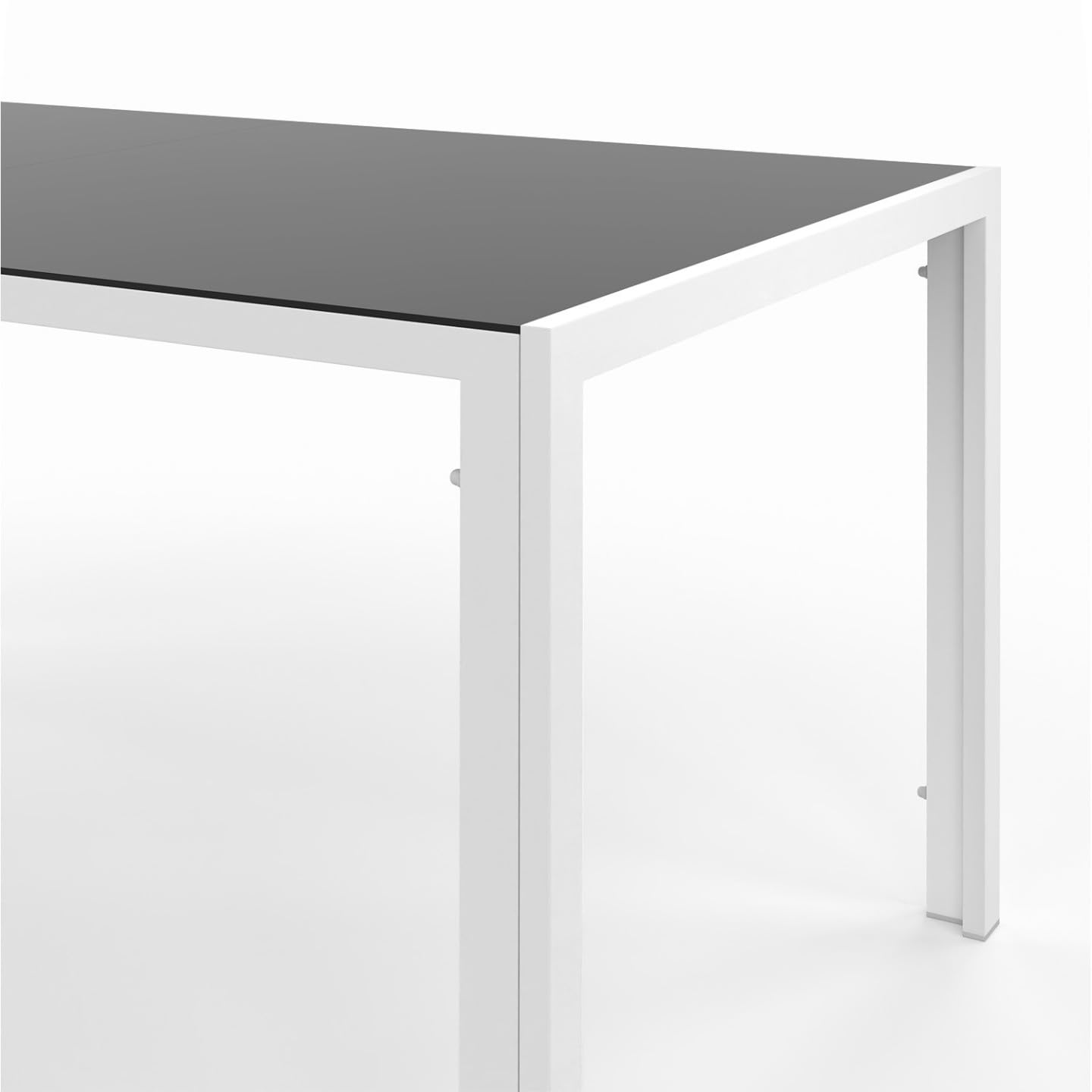 IDMarket - Muebles de Jardín Madrid Mesa 240 CM y 10 Sillas Apilables Blanco y Gris