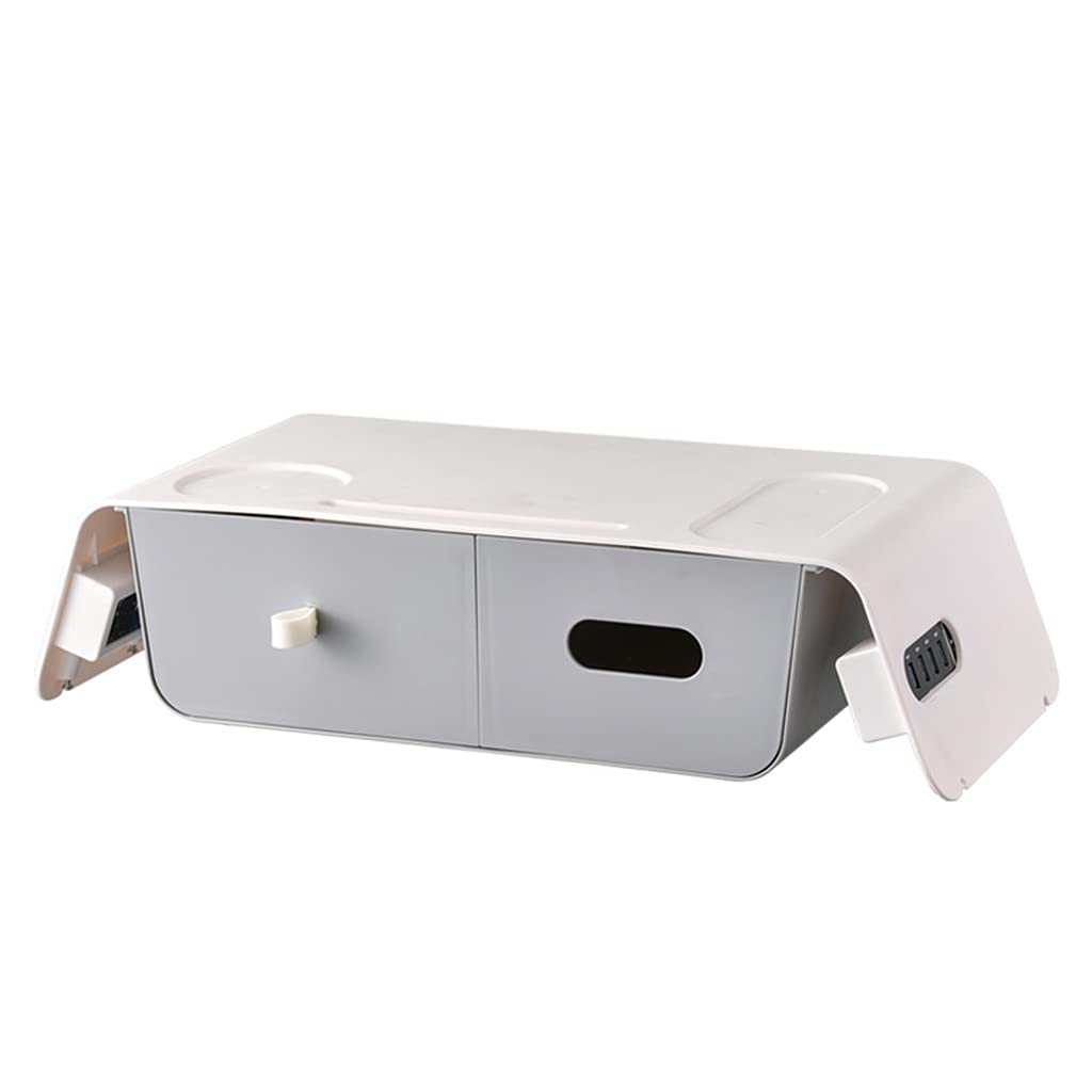 YWLUUOO Desktop Storage Box Gifts for Relatives Colleagues Neighbors Presents for Christmas Thanksgiving Other Holiday Monitor Stand Base Hips Grey White