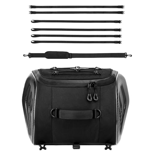 Vibhgtf Bauletto da moto - Borse laterali da 20 litri, bauletto riflettente, borsa posteriore per moto, organizer impermeabile per casco, per scooter