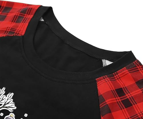 Christmas Shirts for Women Christmas Tree Tee Shirts Holiday T-Shirts Christmas Tops Family Xmas Snowman Clothing - Image 4