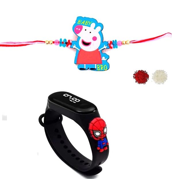 VR Creatives Kids Peppa Pig Rakhi for Brother Kids Boy Girls Combo, Kids Watch Rakhi on Rakshabandhan Gift For Brother (B0CBJNDLRC) Amazon Price History, Amazon Price Tracker