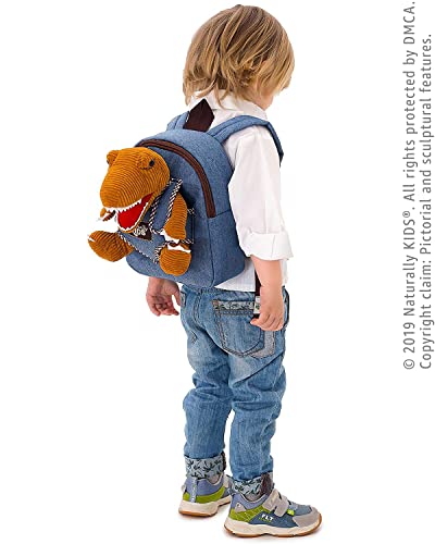 Naturally KIDS Small Dinosaur Backpack Dinosaur Toys for Kids 3-5 - Dinosaur Toys for 3 4 5 6 Year Old Boys Girls Gift - Toddler Backpack for Boys Dinosaurs for Boys Dino Toy - Dinosaur Stuffed Animal - Image 7