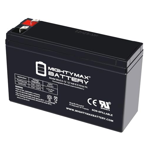 Mighty Max Battery 12V 6.5Ah AGM F2 Terminal Replacement Battery Compatible with APC Back-UPS Models BE600M1