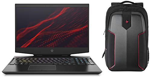 Image of HP Omen 15-dh0136TX Gaming Laptop (9th Gen i7-9750H /16GB /1TB HDD + 512GB SSD /Win 10 /6GB NVIDIA GTX 1660Ti Graphics) & Omen Gaming Backpack