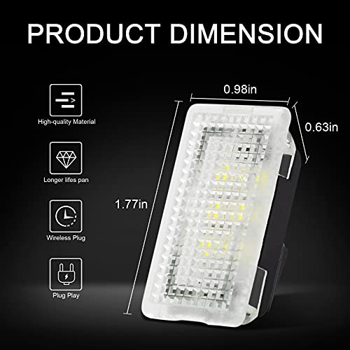 Chcshh Tesla Model 3/Y/X/S Ultra-Bright Interior Led Lights Bulbs Accessories, Easy-Plug Tesla Model Replacement Lights For Frunk, Trunk, Door Puddle, Glove Box, Footwell(4 Pack Purple) #TOP4