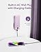 VEGER Portable Charger with Built-in AC Plug and Cables, All in One 10000mAh Ultra Slim Power Bank Travel Essentials, 15W Fast Charging Battery Pack Compatible with iPhone, Samsung, Android (Purple)
