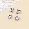 Besyvvin 8pcs Fake Earring Studs Non Pierced Magnetic CZ Earrings Stud for Men Women Non Piercing Jewellery Silver #5