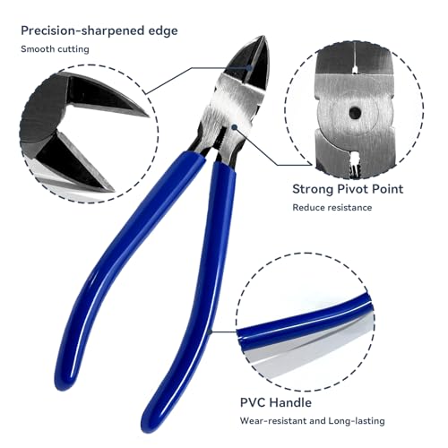 Image of Wire's Cutting Side Cutting Pliers - Diagonals Cuting Pliers, Flushes Cutters's, Small Wire's Cutterr for Crafting, Side Cutterr for Crafting, Jewelry, Soft Copper Wire, Floral. etc. (6 inch)