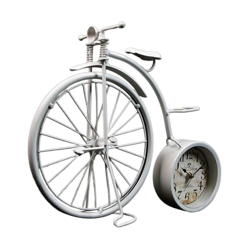 アンティークハイホイール自転車置時計金属バイク置物装飾ヴィンテージバッテリーデスク家庭やオフィスの装飾グッズ棚