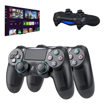 Controle Sem Fio Compatível Com PS4/Slim/Pro/PC - Controle Para PC e Smart TV, Compatível Samsung, LG, Gaming Hub, Game Pass, Geforce Now