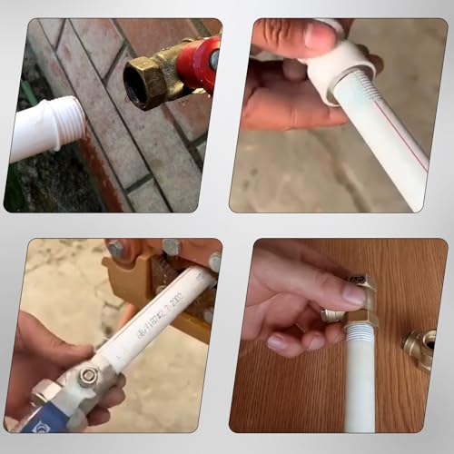 Conjunto de rosqueador de tubo de PVC com 3 matrizes 1/5.1 cm, 3/10.2 cm e 2.5 cm, ferramenta de fab