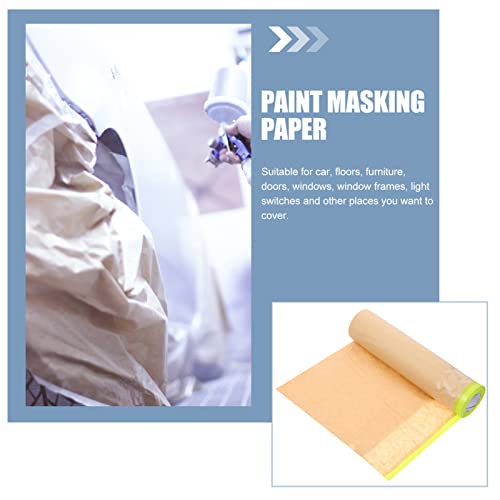 Homoyoyo 2 Rolos Filme De Mascaramento Kraft Escudo De Spray De Tinta Fita Washi Kraft Papel De Másc
