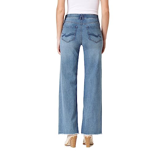 Angels Forever Young Women's 360 Sculpt Mid-Rise Wide Leg Jeans2