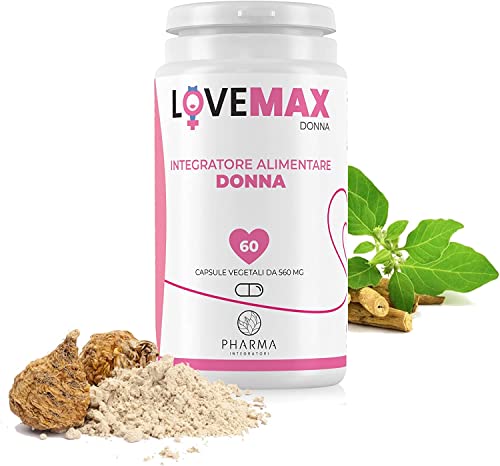 LOVEMAX Integratore sessuale donna per il desiderio femminile - Ashwagandha KSM-66, Maca, Damiana - 60 Capsule