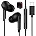 Cuffie USB C con Cavo per Samsung A26 A16 A17 5G Galaxy A56 A36 A55 A35,In Ear Auricolari Tipo C con Microfono Stereo Auricolare per iPhone 16e Pixel Xiaomi Redmi Note 14 Pro+ Oppo Find X9 Honor Magic