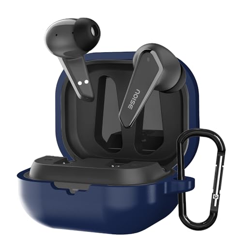 Image of Sounce Silicone Case Cover for Noise Buds N1, Portable Non-Slip Grip & Scratch-Resistant Protector with Carabiner Clip Full Protection Water Resistant, Shockproof Cover - Blue