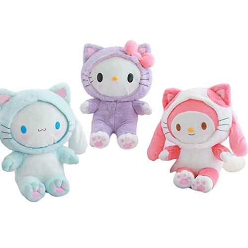 Daweiwang 25Cm My Melody Plush Toy - Soft Stuffed Cartoon Doll, Cute Anime, Skin-Friendly, Blue & White Adult/Children's Gift #TOP3